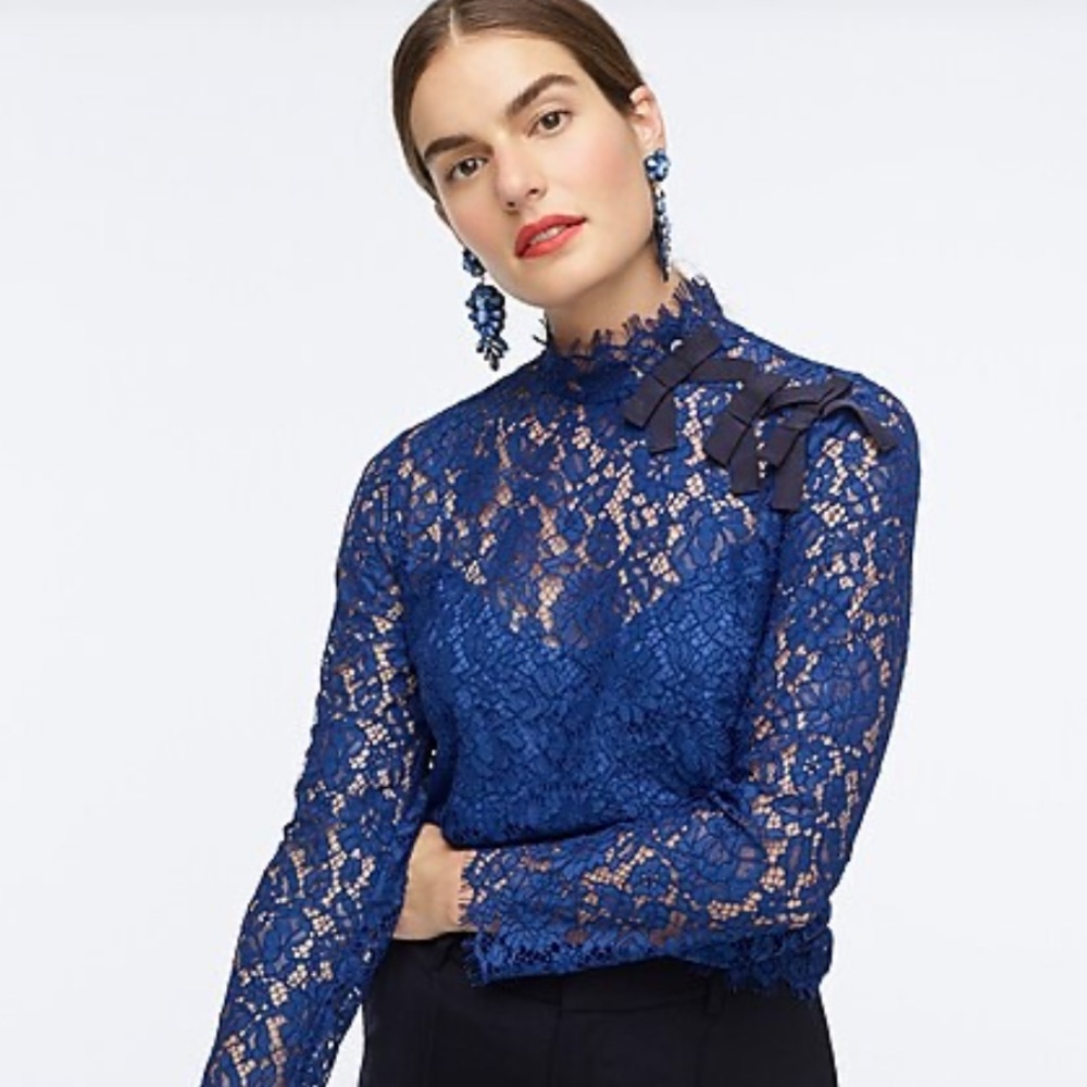 J crew mock neck top